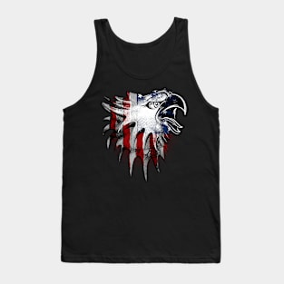 American Bald Eagle Patriotic USA Flag Tank Top